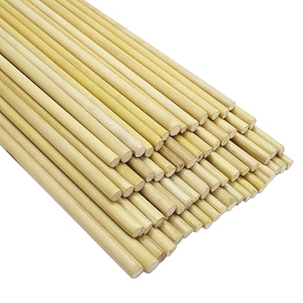 Bamboo Sticks, Wooden Bamboo Sticks for Multi Purpose, Skewers, Hobby Crafts, 80psc 12 Inches - Image 2