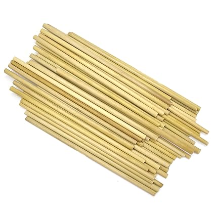 Bamboo Sticks, Wooden Bamboo Sticks for Multi Purpose, Skewers, Hobby Crafts, 80psc 12 Inches