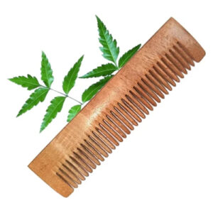 Neem wooden Pocket Comb  | Kacchi herb treated neem wood comb for men women | Wide tooth Hair comb for Men & Women