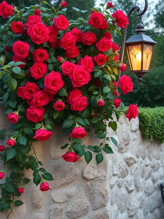 Climbing Red Rose Plant – Live Fragrant Vining Rose with Pot | Creeping & Rambling Flower Plant