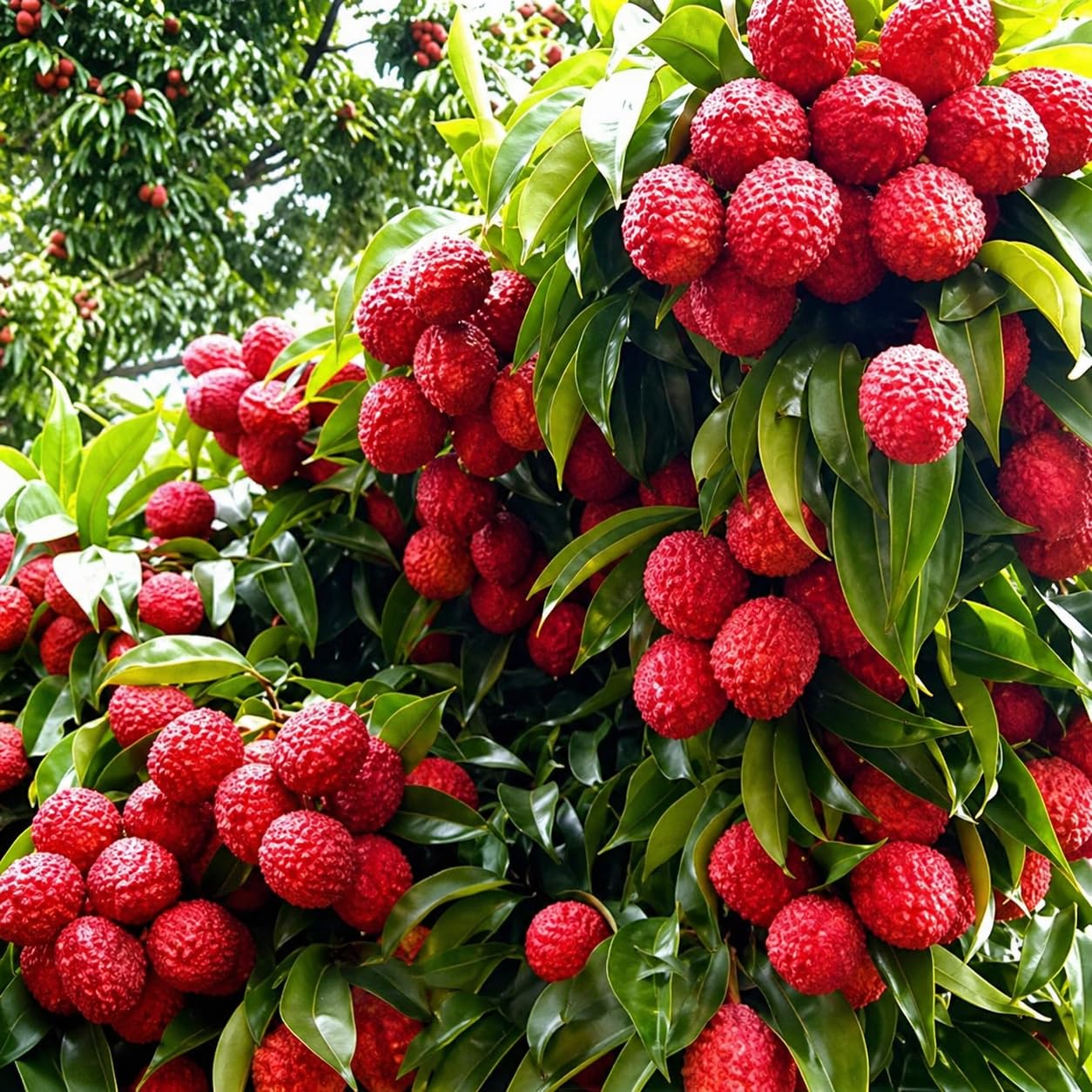 Muzaffarpur Shahi Litchi Fruit Plant | Healthy Live Sweet Litchi Tree | Shahi Lychee Plant for Home Garden - Image 2